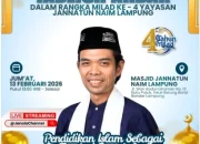 Tabligh Akbar Milad Ke-4 Yayasan Jannatun Naim Lampung Dihadiri Ustaz Abdul Somad