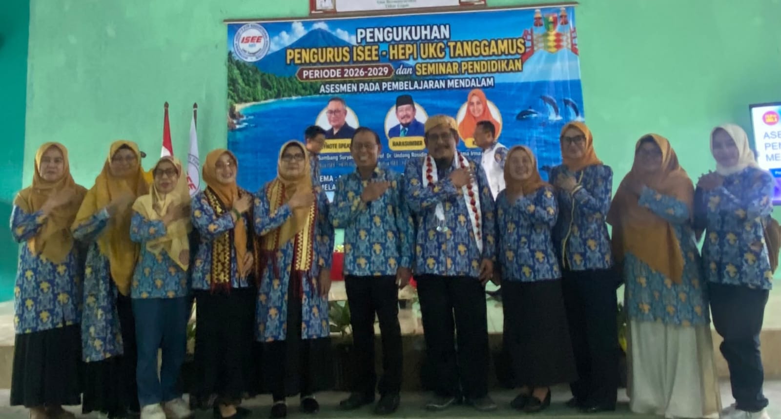 Foto Bersama Seusai acara pengukuhan Pengurus ISEE HEPI UKC Tanggamus periode 2026-2029